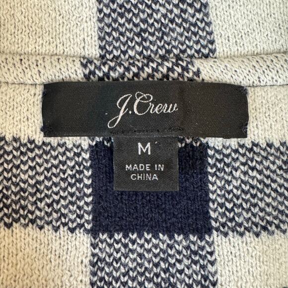 J Crew Women's Size Medium Wool Blend Open Sophie Blazer Sweater Cardigan Plaid - Picture 6 of 9